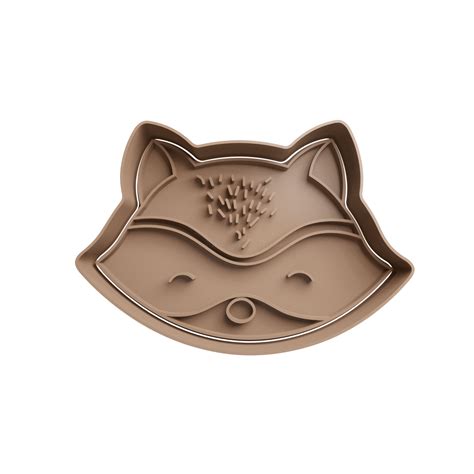 Mapache Cabeza Cortador De Galletas Stl