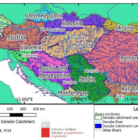 Countries and cities of the Danube Catchment area | Download Scientific ...