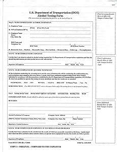 Amazon DOT Non DOT Breath Alcohol Testing Forms 1 Pack Of Each