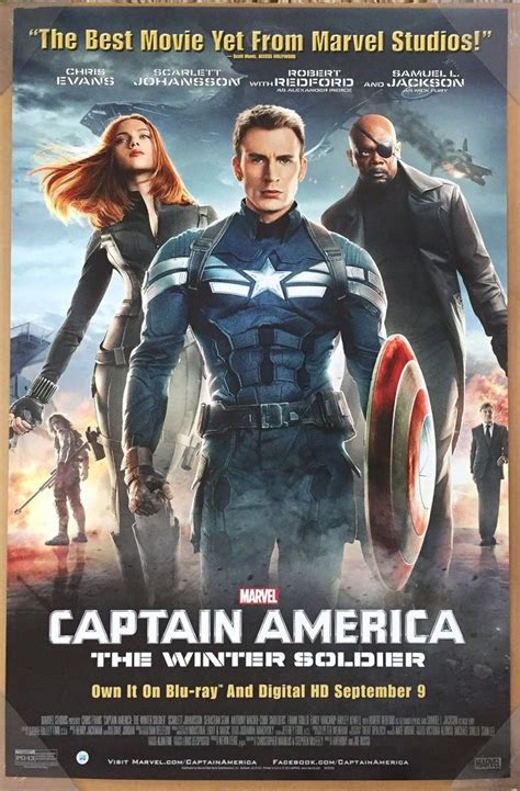 Captain America The Winter Soldier Dvd Movie Poster 1 Sided Original Vf