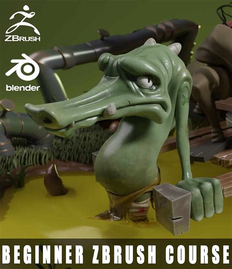 Zbrush Beginner S Course Sculpting Crile The Slaver Crocodile