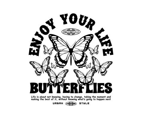 Vintage Illustration Of Butterfly T Shirt Design With Motivational