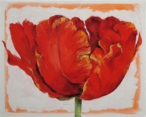 Parrot Tulip Painting By Michael Creese Fine Art America