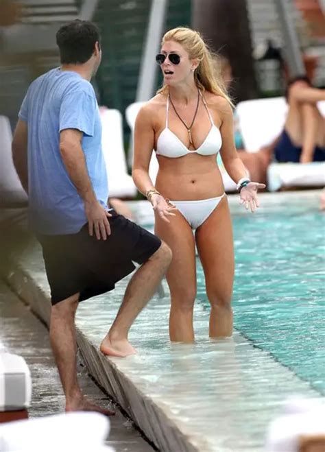 Jill Martin In White Bikini At Pool In Miami Hawtcelebs