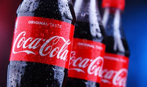 Bottles Of Carbonated Soft Drink Coca Cola Editorial Stock Image