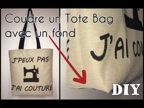 Tote Bag avec Fond et avec 2 carrés de Tissu ou Jacquard Tutoriel