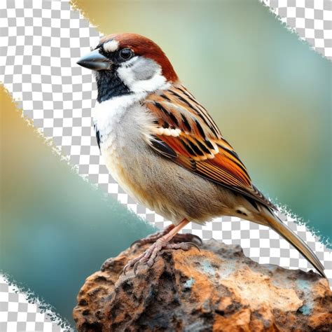 Premium PSD | Thailand s isolated beautiful brown bird the eurasian tree sparrow passer montanus ...