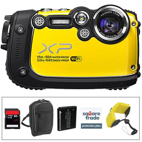 Fujifilm Finepix Xp Digital Camera Deluxe Kit Yellow B H