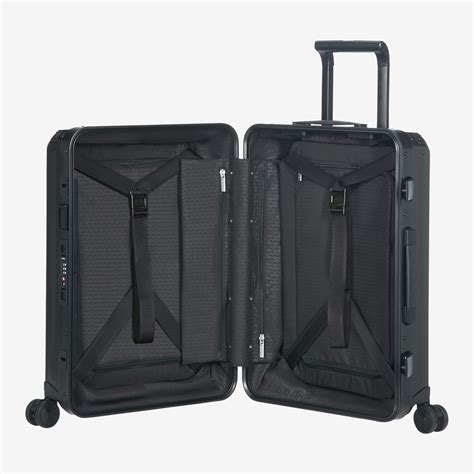 Samsonite Lite Box Alu Spinner Cabin Trolley Black Lufthansa