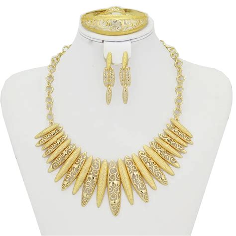 Aliexpress Buy Dubai Saudi Arabia Golden Plated Jewelry Set New