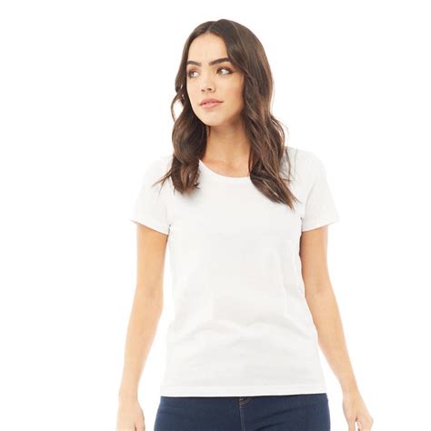 Fluid Tee Shirt Basic Femme Blanc