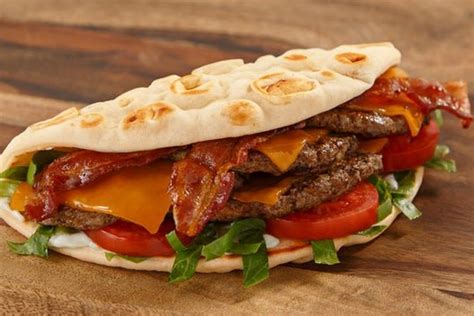 Bacon And Cheddar Pita Burger Showmars