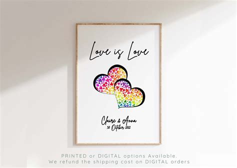 Lesbian Girlfriend Gift Gay Couples Wedding Gift Wedding Gifts For Gay Couple Personalized