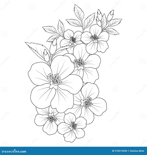 Easy Hibiscus Flower Coloring Pages.Topical Flower Hibiscus Coloring