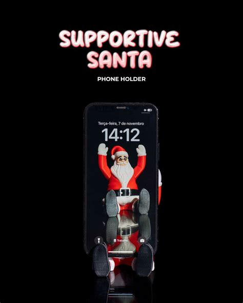 Supportive Santa Phone Holder