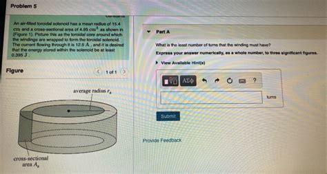 Solved Problem An Air Filled Toroidal Solenoid Has A Mean Chegg