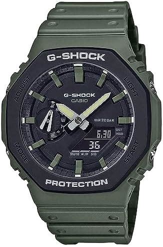 Relógio CASIO G SHOCK masculino anadigi verde GA 2110SU 3ADR Amazon