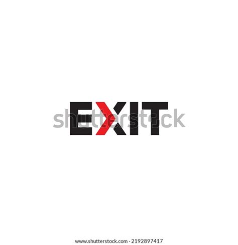 Exit Logo Design Vector Isolated On Stock Vector (Royalty Free ...