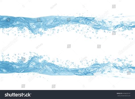 Waterwater Splash Isolated On White Backgroundbeautiful Stock Photo