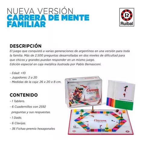 Carrera De Mente Edicion Familiar Lata Ruibal Original Lelab En Venta