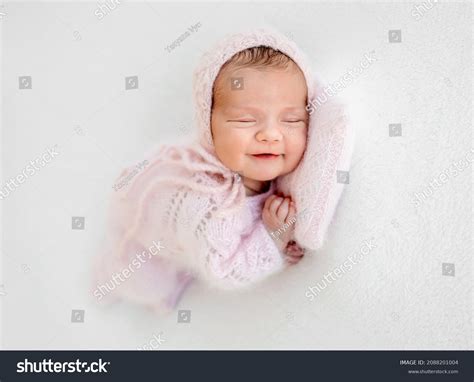 Adorable Newborn Baby Girl Sleeping On Stock Photo Edit Now 2088201004