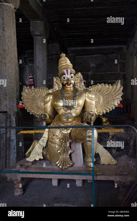 Idol of Garuda, Vishnu's man-bird vehicle, Ranganathaswamy Temple ...