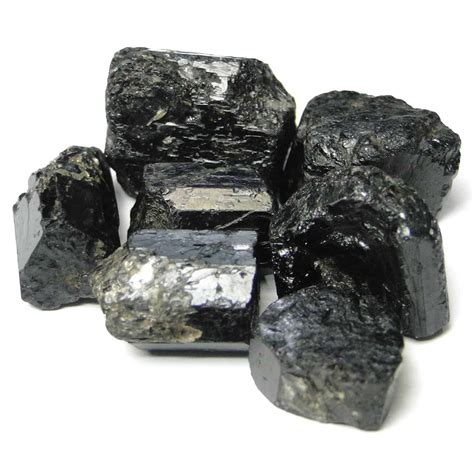 Black Tourmaline Natural Raw Rough Crystals | Nature's Crest