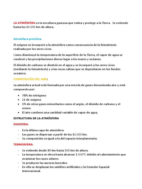 Tema 4 La Atmósfera Pdf