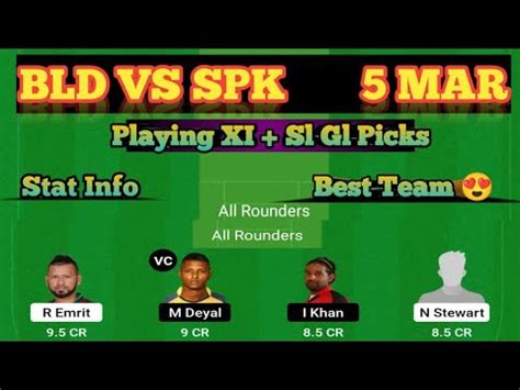 Bld Vs Spk Dream Bld Vs Spk Dream Prediction Bld Vs Spk Dream