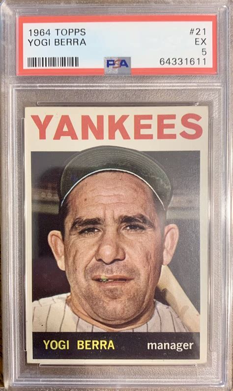 1964 Topps Yogi Berra New York Yankees 21 PSA Graded EBay