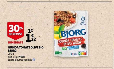 Promo Quinoa Tomate Olive Bio Bjorg Chez Auchan ICatalogue Fr