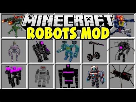 Minecraft ROBOT MOD | FIGHT GIANT MINECRAFT ROBOTS AND TRY TO SAVE THE VILLAGERS! - YouTube ...