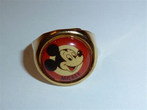 Vintage Adjustable Gold Mickey Mouse Ring By Castleberryantiques