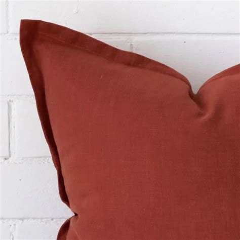 Pure Terracotta Linen Cushion Cover Large