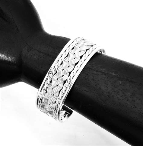 Braided Wire Cuff Bracelet Taxco Silver Jewelry Copper Jewellery