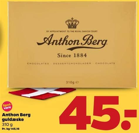 Anthon Berg Guldæske 310g tilbud hos Netto