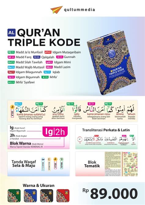 Jual Preorder Qur An Triple Code Tebitan Qultum Media Jakarta Timur