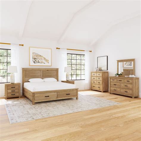 Glacier Point Golden Java Storage Platform Room Set In 2024 Bedroom