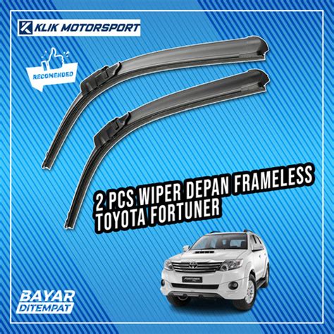 Promo Wiper Toyota Fortuner 2012 2015 Wiper Mobil Frameless 1 Set