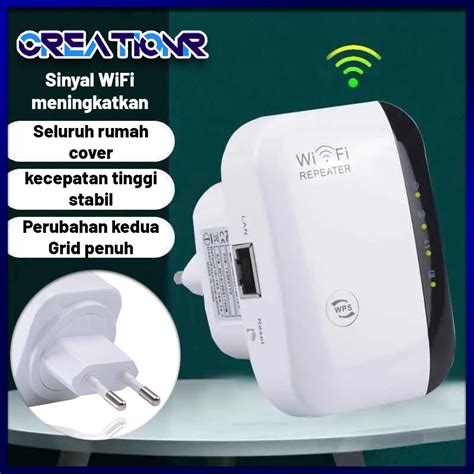 Jual Wifi Repeater Wifi Extender 300Mbps Wireless WiFi Signal Range