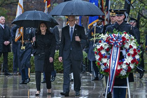 Kamala Harris And Jill Biden Pay Tribute To Veterans At Arlington