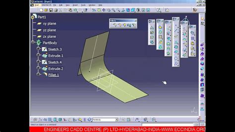 Catia Theory Sample File 11 Generative Shape Design Youtube