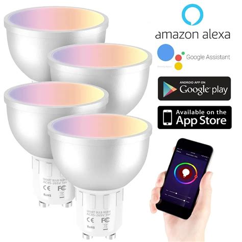 Smart Bulb WiFi GU10 RGBW 5W Led Dimmable Compatible With Alexa