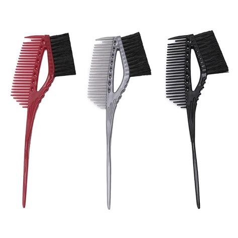 2017 New Barber Plastic Salon Hair Dye Coloring Brush Comb Hairdressing