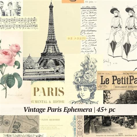 Paris Junk Journal Kit French Vintage Paper Journal Etsy