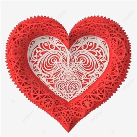 Brazilian Valentines Day Heart Illustration Paper Cutting