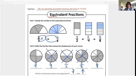 Guided Practice Of Equivalent Fractions Using Models Youtube