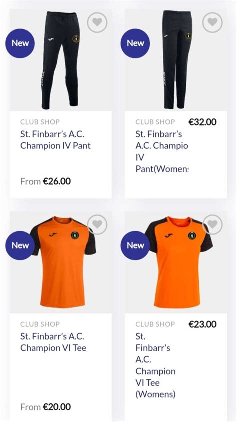 Club Shop St Finbarrs Ac