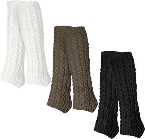 SHEPIN 3 Paires Jambières Guêtres Leg Warmers Jambière Femme Guêtres à