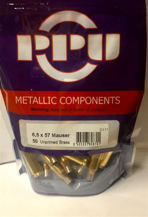 65 X 57 Mauser Unprimed Brass By Ppu 50 Pcs C117 Intersurplus